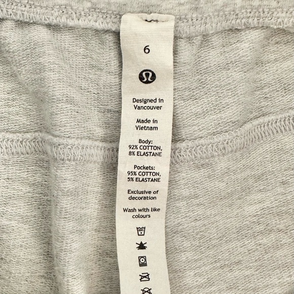 Lululemon Inner Glow 3” Shorts *Modal Heathered Core Light Grey 🩶 Women’s size 6 - Picture 15 of 16